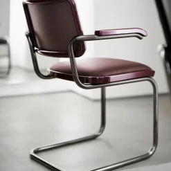 JS. THONET a personal Interpretation by Jil Sander S 64 P Serious Freischwinger Armlehnstuhl