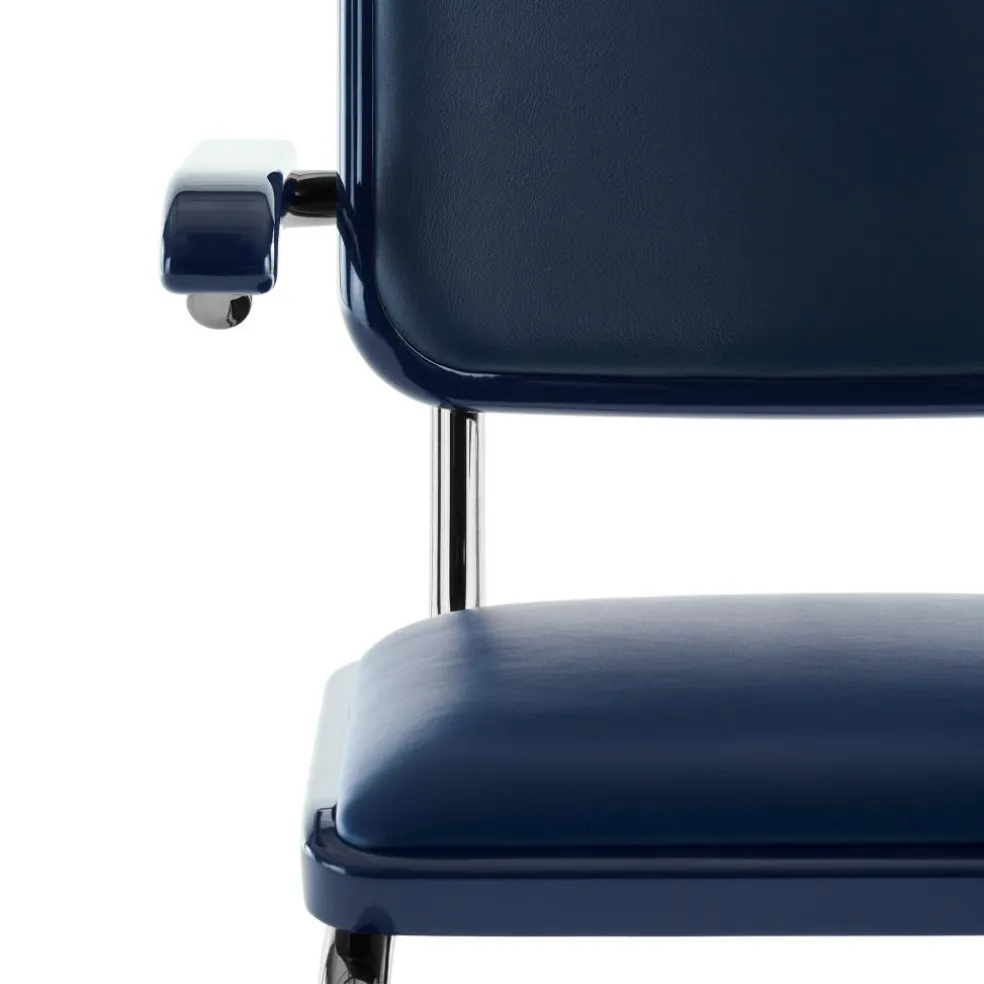 JS. THONET a personal Interpretation by Jil Sander S 64 P Serious Freischwinger Armlehnstuhl