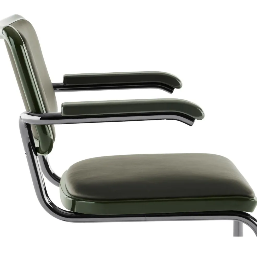 JS. THONET a personal Interpretation by Jil Sander S 64 P Serious Freischwinger Armlehnstuhl