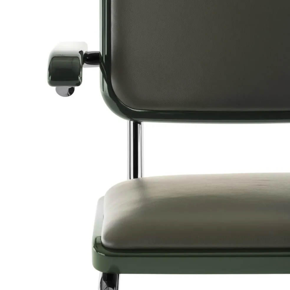 JS. THONET a personal Interpretation by Jil Sander S 64 P Serious Freischwinger Armlehnstuhl