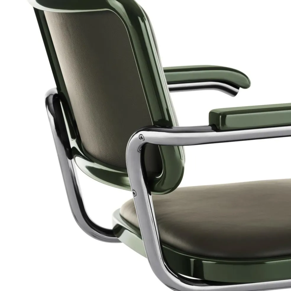 JS. THONET a personal Interpretation by Jil Sander S 64 P Serious Freischwinger Armlehnstuhl