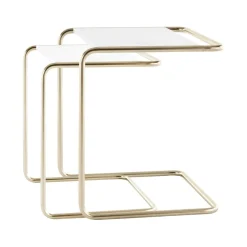JS. THONET a personal Interpretation by Jil Sander B 97 Nordic Beistelltisch 2er Set Marmor