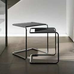 JS. THONET a personal Interpretation by Jil Sander B 97 Serious Beistelltisch 2er Set Marmor
