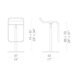 Jubiläumsedition LEM S80 Barhocker 66-79cm