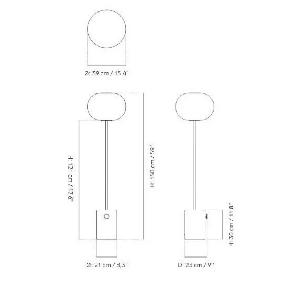 JWDA Stehleuchte H 150cm