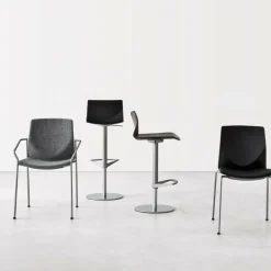 Kai S39 Barhocker Sitz Eiche mit Kissen 54-79cm