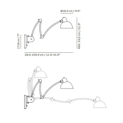 Kaiser Idell™ 6559-W Wandleuchte