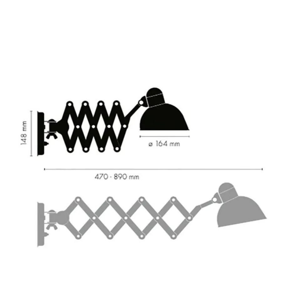 Kaiser Idell™ 6718-W Wand-/Scherenleuchte