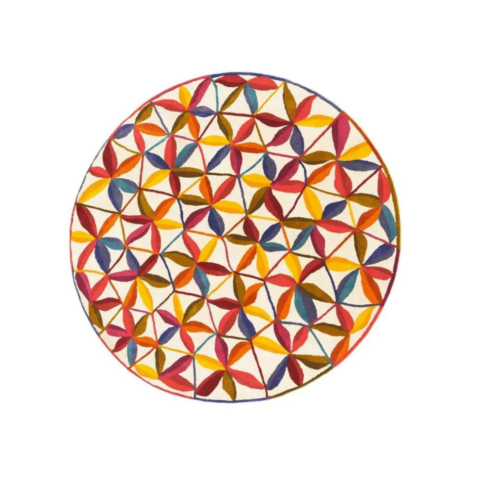 Kala Design Neuseeland-Wollteppich rund