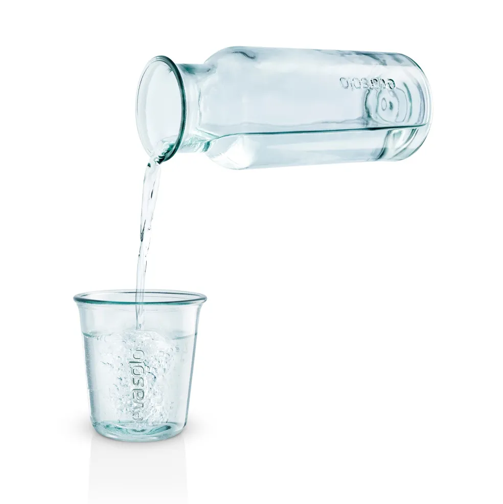 Karaffe mit Kork 1L recycelt