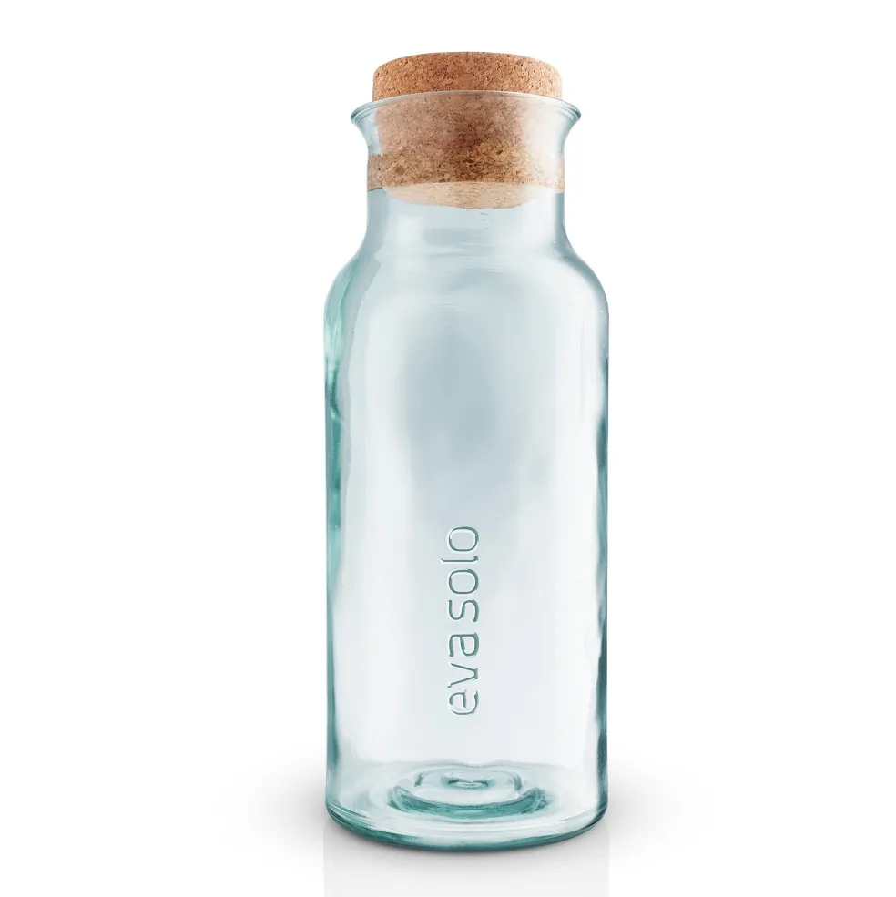 Karaffe mit Kork 1L recycelt