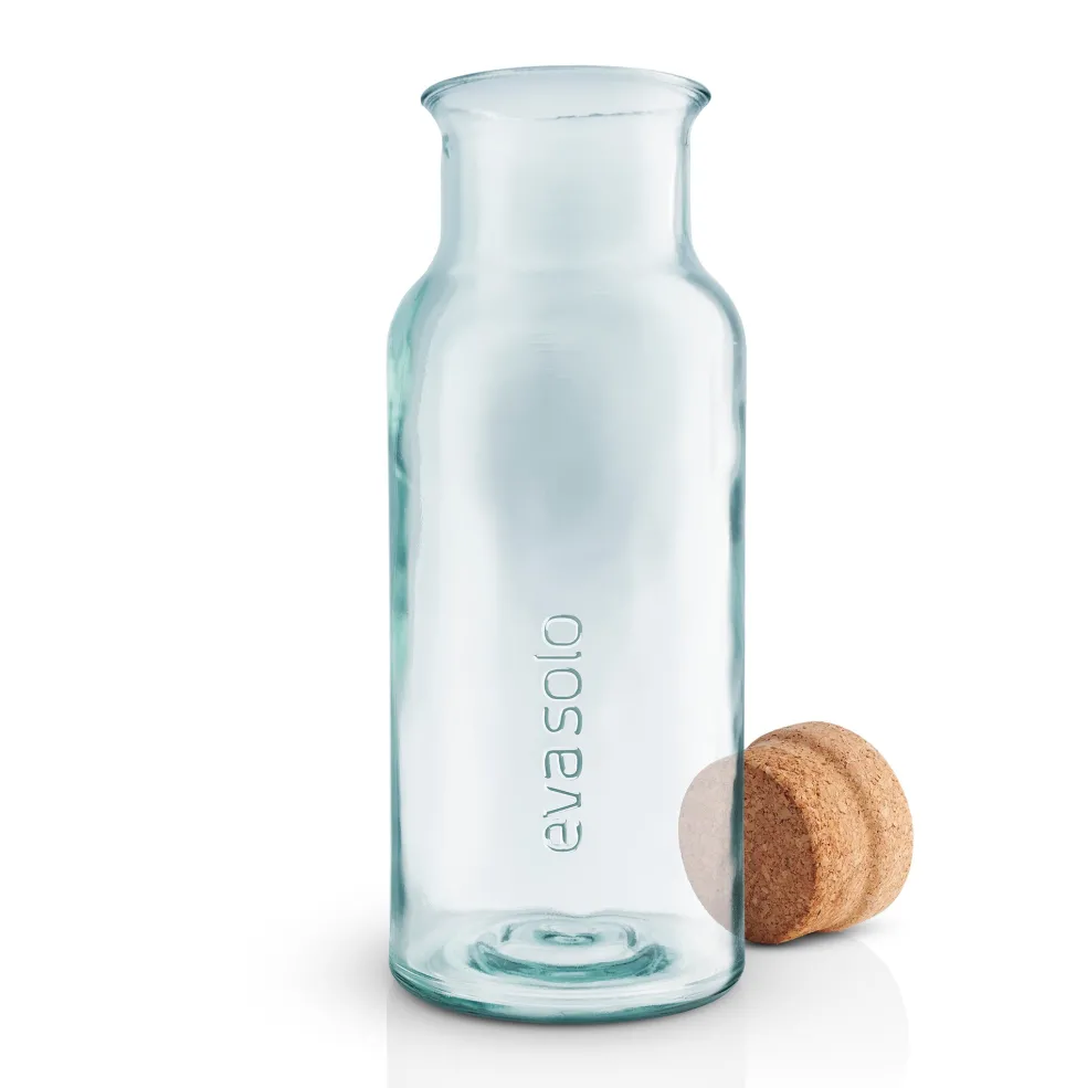 Karaffe mit Kork 1L recycelt