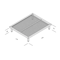 Kaya Medium Doppelbett 160x200cm ohne Kopfteil