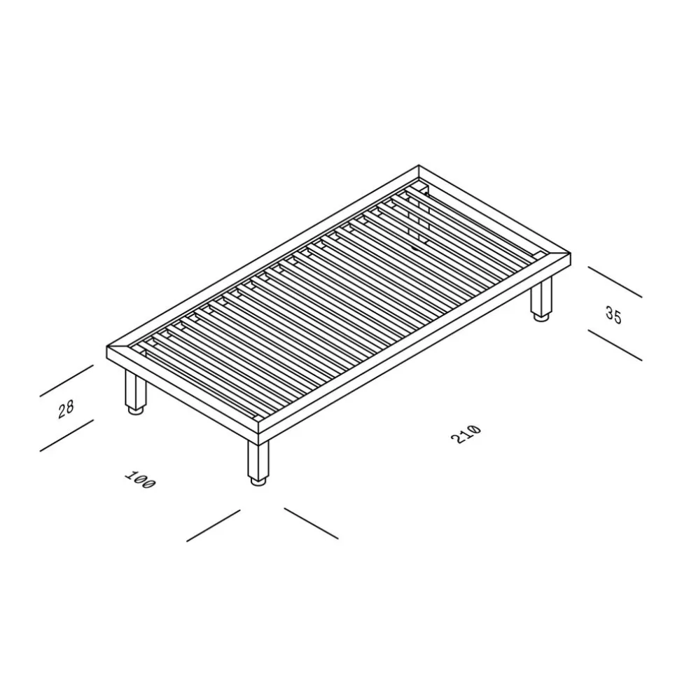 Kaya XSmall Einzelbett 90x200cm ohne Kopfteil