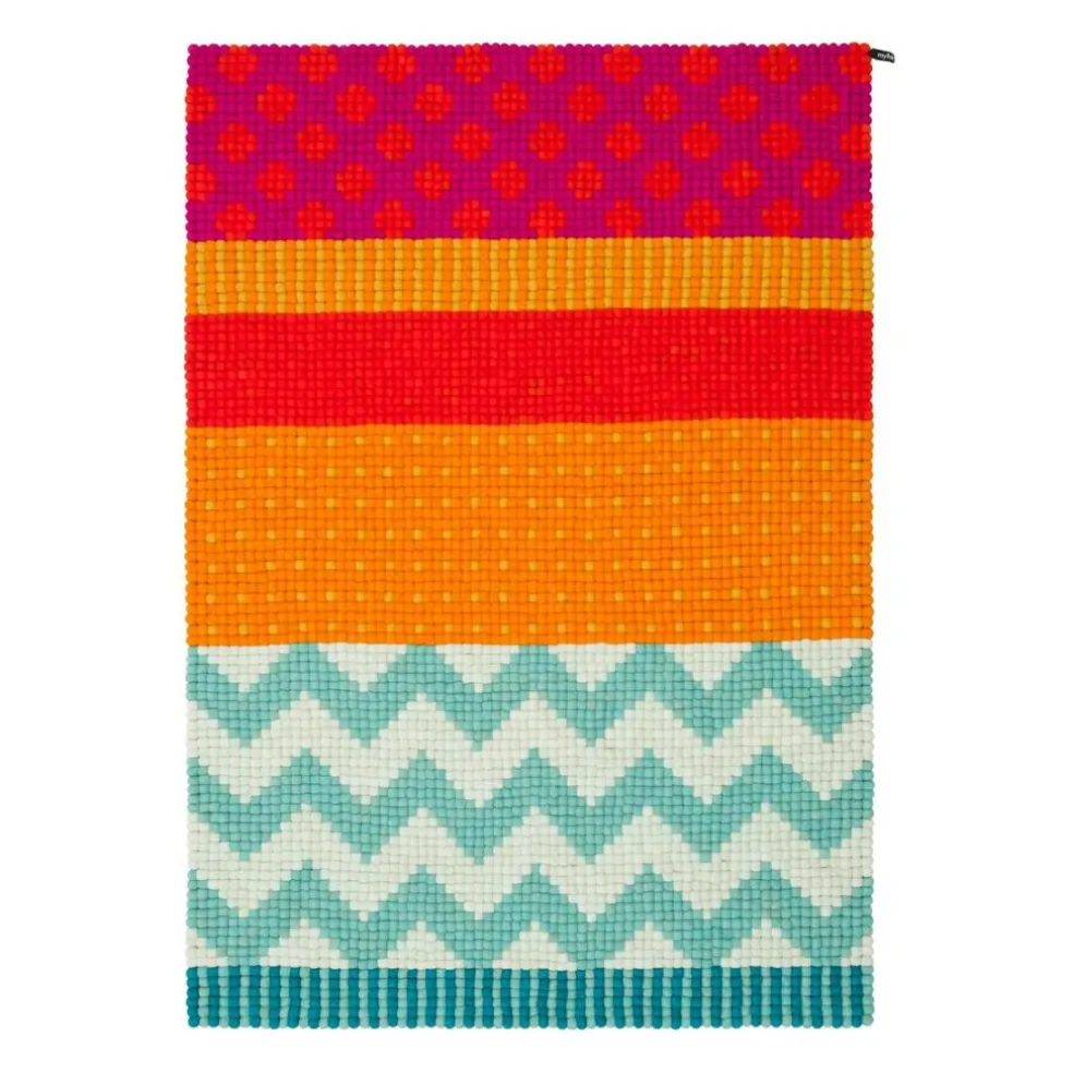 Kerala Filzkugelteppich rechteckig