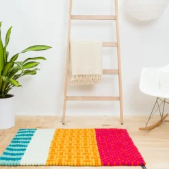 Kerala Filzkugelteppich rechteckig