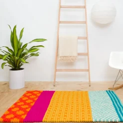 Kerala Filzkugelteppich rechteckig