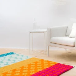 Kerala Filzkugelteppich rechteckig