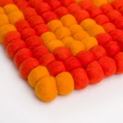 Kerala Filzkugelteppich rechteckig