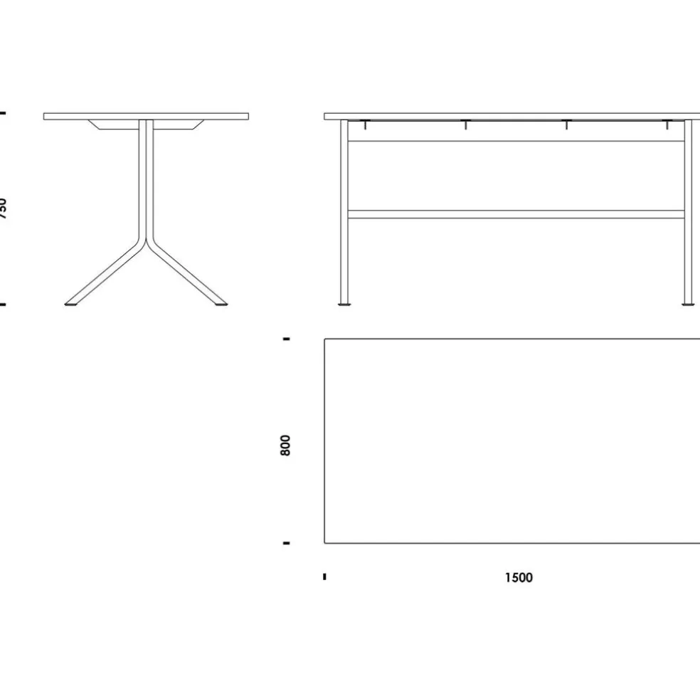 Kip Schreibtisch Gestell grau
