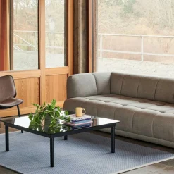 Kofi Couchtisch Gestell Eiche schwarz lackiert 80x80cm