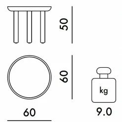 K-Top Beistelltisch Ø 60cm