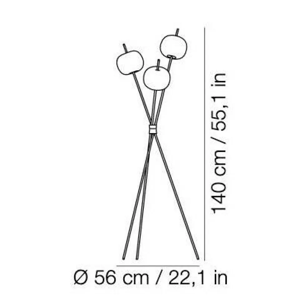 Kushi LED Stehleuchte H 140cm