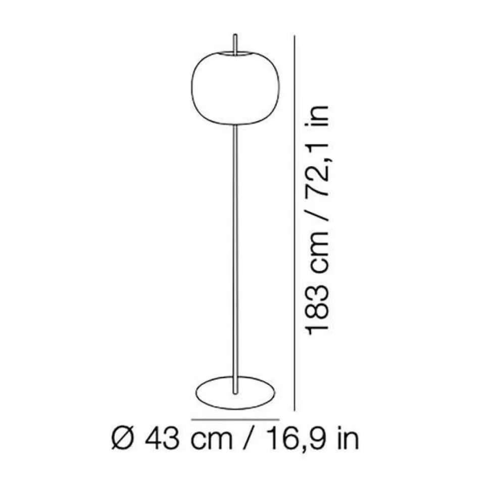 Kushi XL Stehleuchte H 183cm