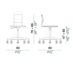 Lab S70 Bürostuhl 76-89cm