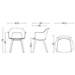 Layout 221 Armlehnstuhl