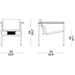LC1 Fauteuil dossier basculant Leder