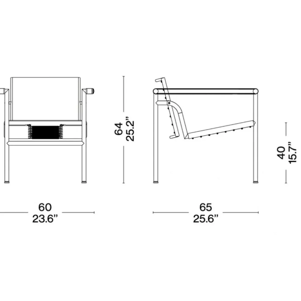 LC1 Fauteuil dossier basculant Leder