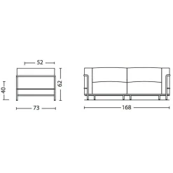 LC3 Fauteuil Grand Confort grand modèle deux places