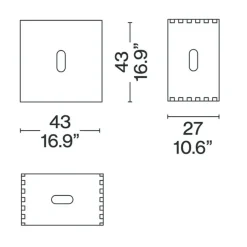 LC14 Tabouret Cabanon Hocker/Beistelltisch
