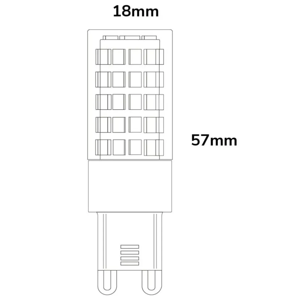 LED G9 PIN 340° KLAR 3,6W =} 33W
