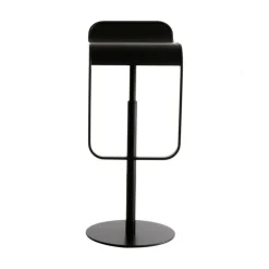 LEM S80 Barhocker Gestell Schwarz Sitzfläche Leder