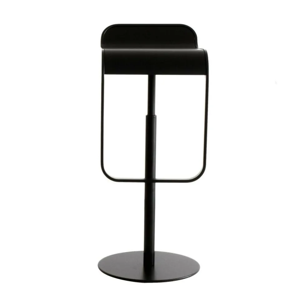 LEM S80 Barhocker Gestell Schwarz Sitzfläche Leder