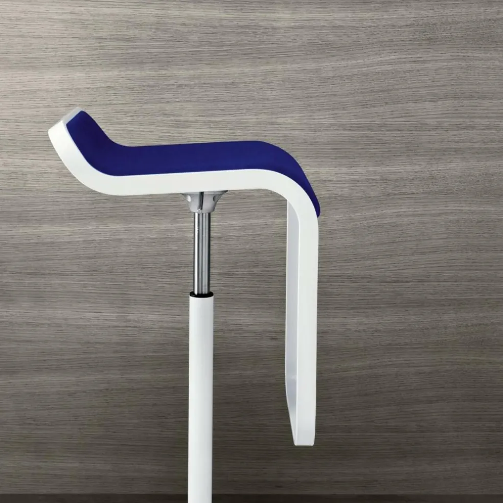 LEM S80 Barhocker Gestell Weiß 74-87cm