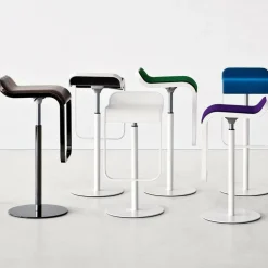 LEM S80 Barhocker Gestell Weiß 74-87cm