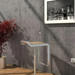 LEM S79 Barhocker Sitzfläche Eiche 63-75cm