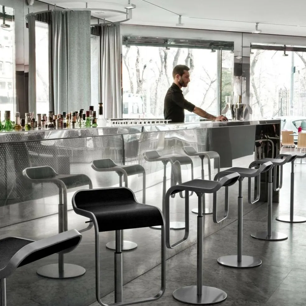 LEM S80 Barhocker Sitzfläche Eiche 66-79cm