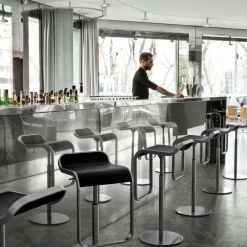 LEM S80 Barhocker Sitzfläche Leder 66-79cm