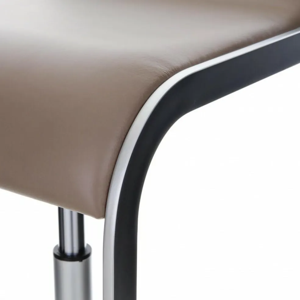 LEM S80 Barhocker Sitzfläche Leder 66-79cm