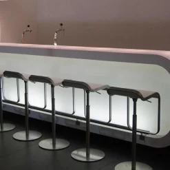 LEM S80 Barhocker Sitzfläche Leder 66-79cm