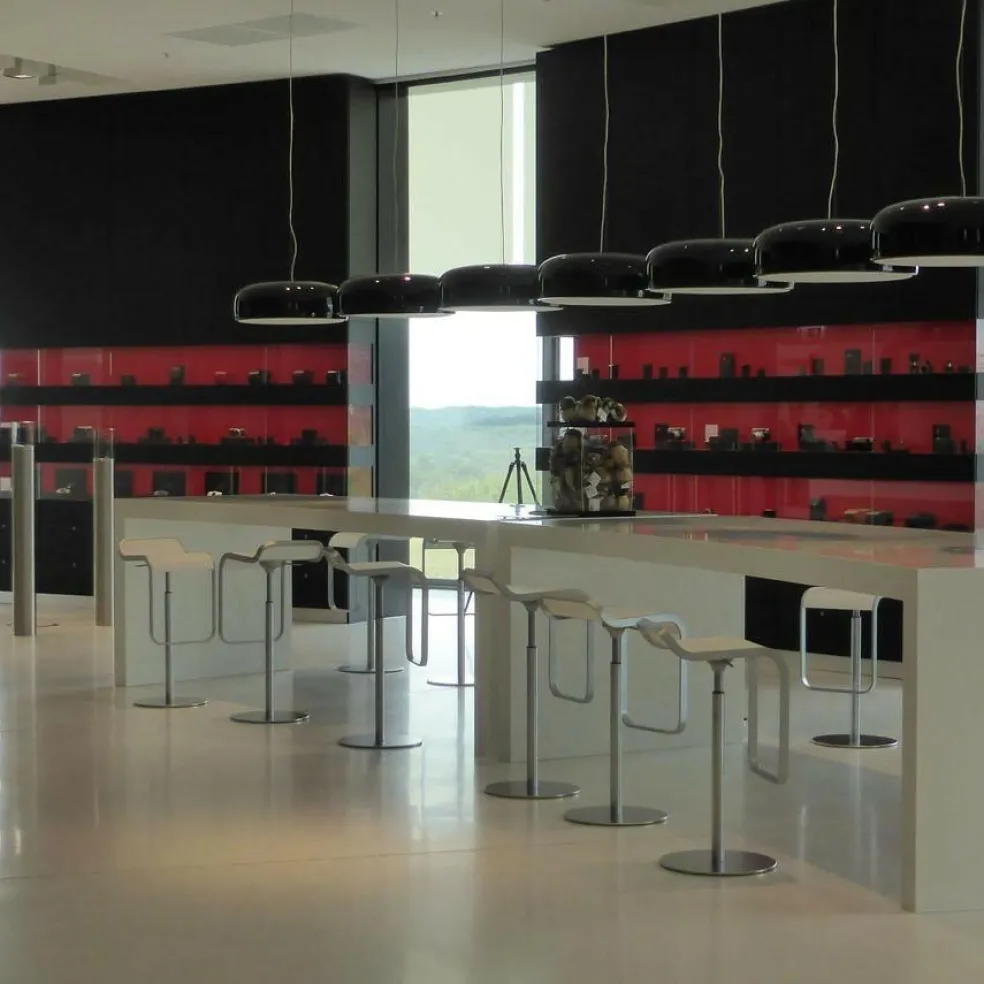 LEM S80 Barhocker Sitzfläche Leder 66-79cm