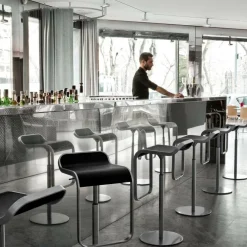 LEM S81 Barhocker Sitzfläche Edelstahl H88cm