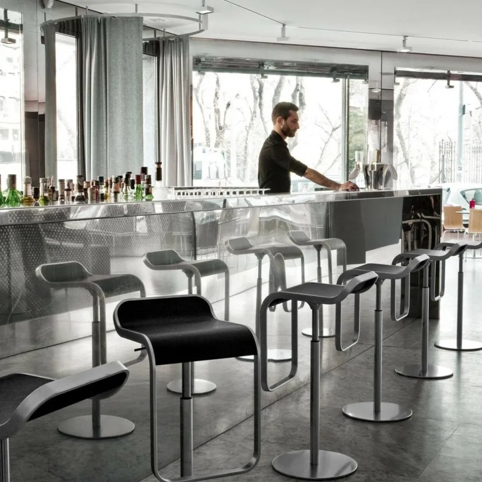 LEM S81 Barhocker Sitzfläche Leder H88cm