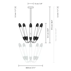 Lemon Squeeze Kronleuchter kurz