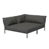Level 2 Cozy Gartensofa links Gestell dunkelgrau