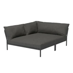 Level 2 Cozy Gartensofa links Gestell dunkelgrau